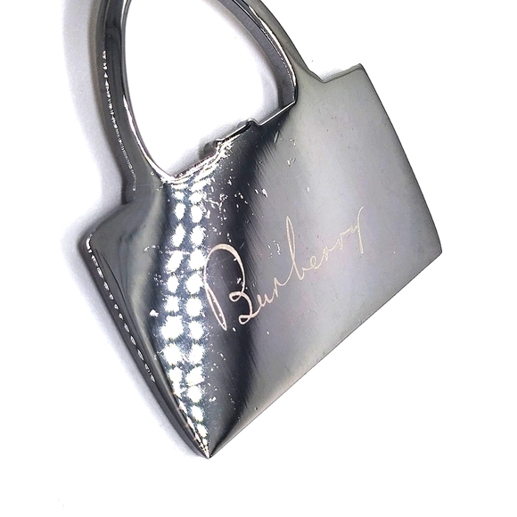 Vintage Burberry Plaid Purse and Heel Keychain FOB Tigger Snap Purse Charm - Picture 7 of 8